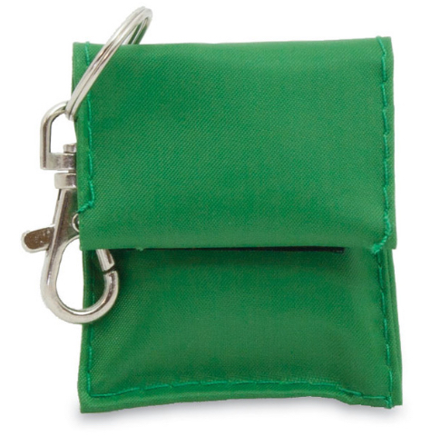 [R-KFS] CPR Keyring Face Shield - Green